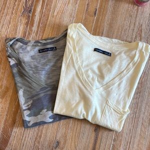Abercrombie & Fitch V-neck T-shirt with Pocket Size Small (2 Shirts)